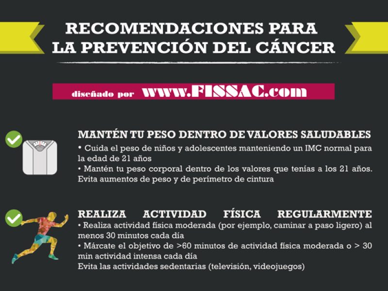 fissac_RECOMENDACIONES PARA LA PREVENCIÓN DEL CÁNCER